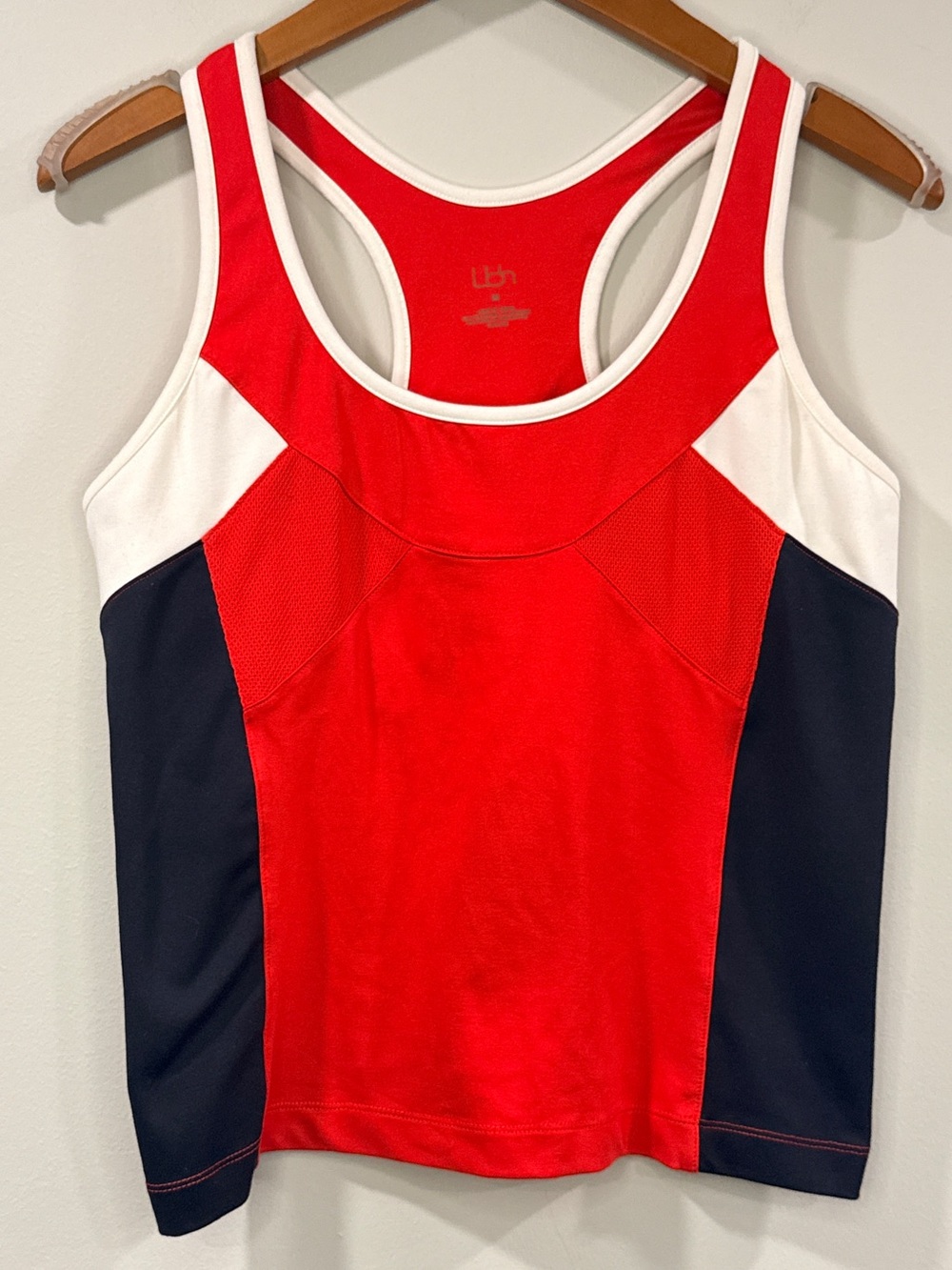 LBH Women's Red Athletic Tank with Black Panels Size M